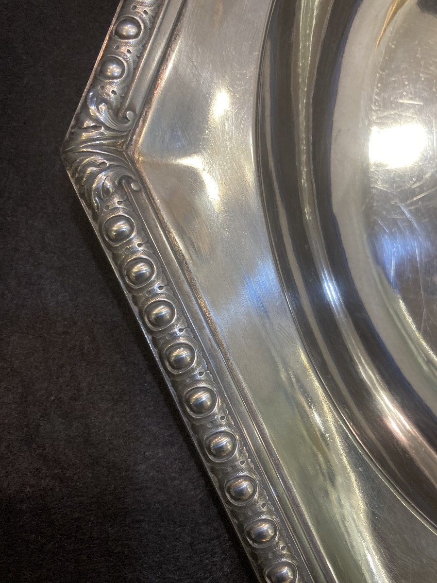 Plat creux  ODIOT argent minerve 1 e titre-photo-3