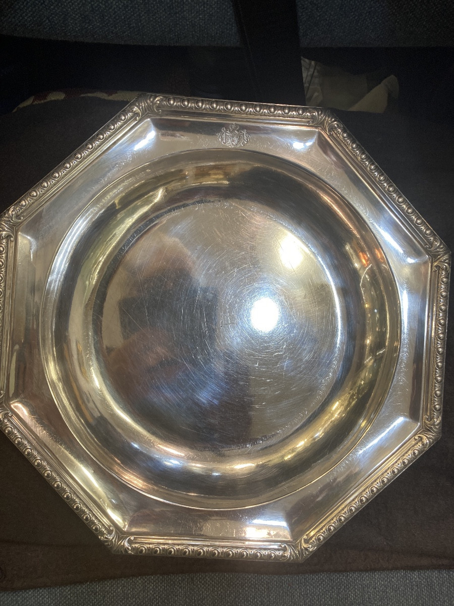 Plat creux  ODIOT argent minerve 1 e titre