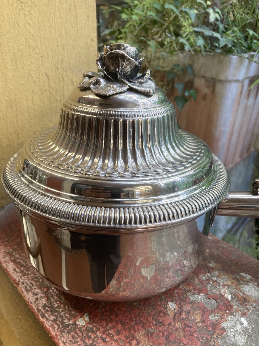 Silver-plated Covered Frying Pan-photo-2