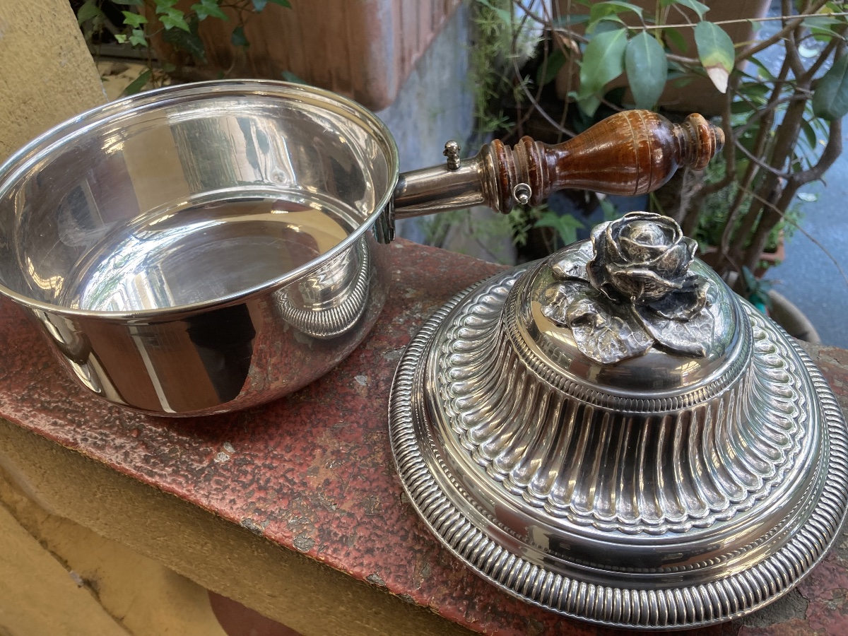 Silver-plated Covered Frying Pan-photo-4