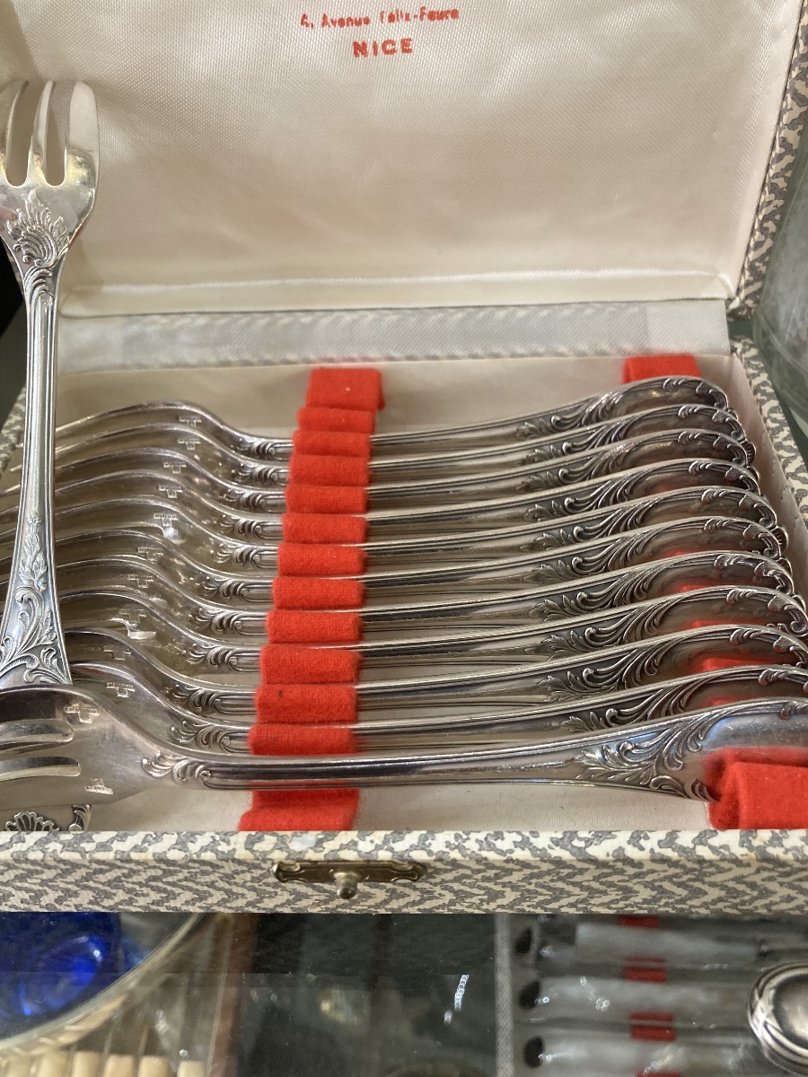 12 fourchettes à gâteaux Marly de Christofle 