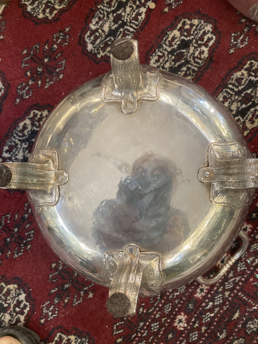 Soup Tureen 18th Century In Metal-photo-3