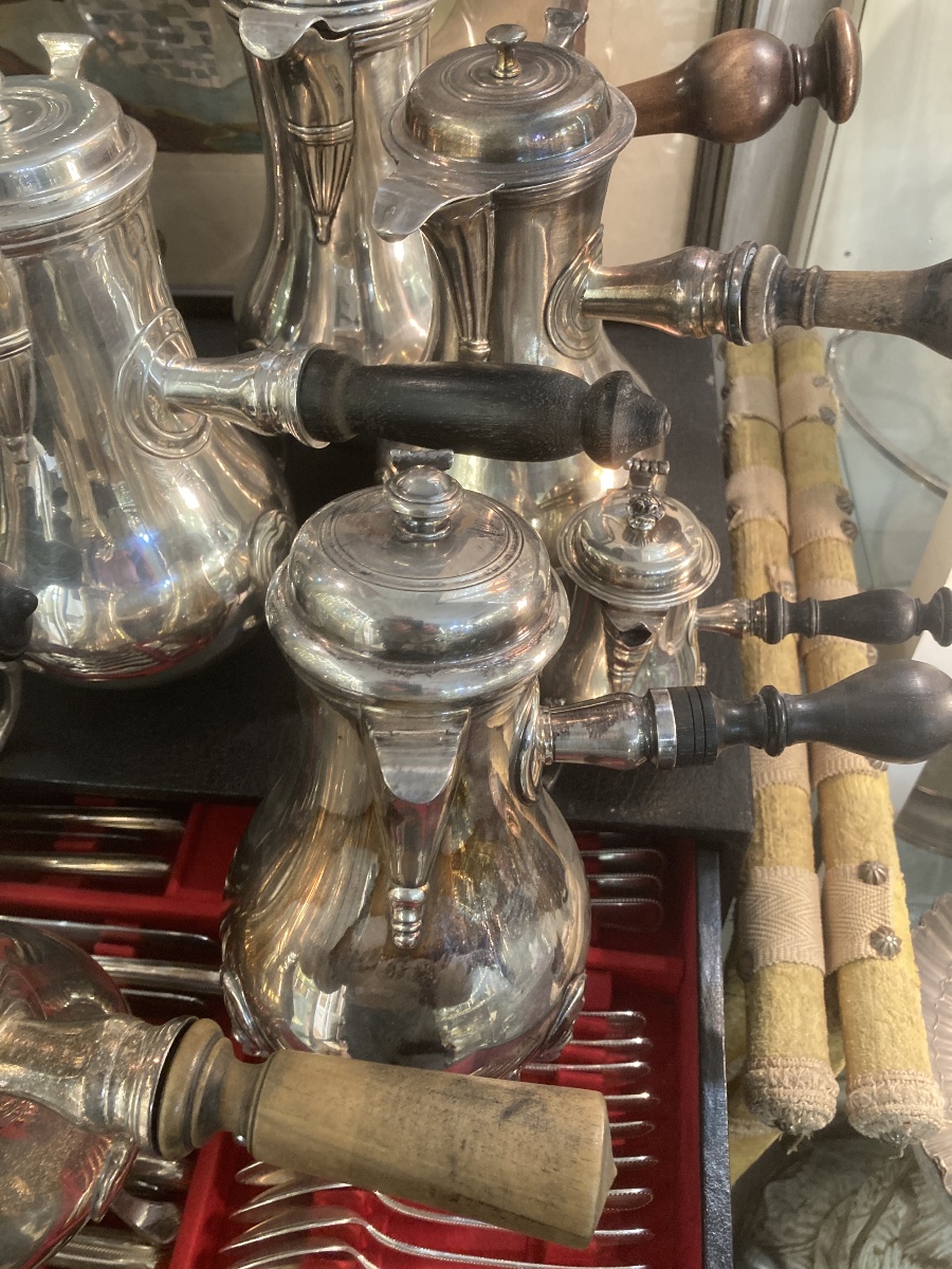 Set Of 18th- And 19th-century Tripod Coffee Pots-photo-4