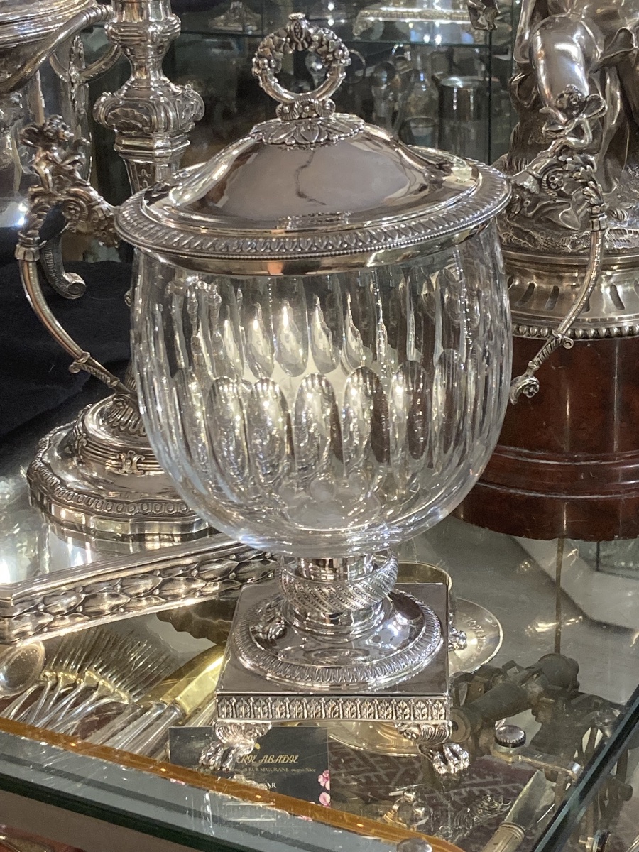 Crystal And Silver Candy Dish From The Restoration Period -photo-2