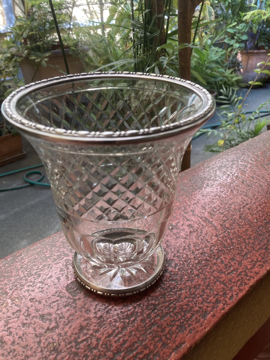 Vase cristal cerclé argent minerve 1 e titre-photo-4