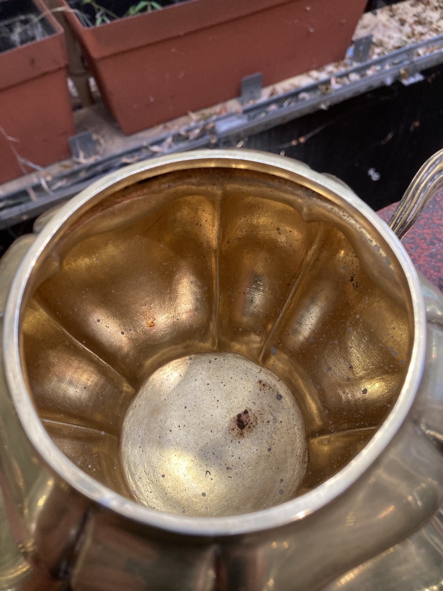 Enormous Minerve Vermeil Sugar Bowl -photo-1