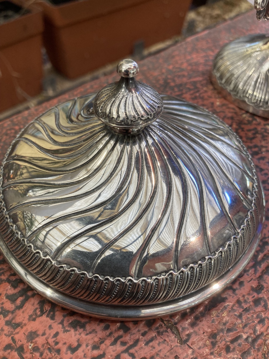 Lxv-style Crystal Jam Jar And Minerve Solid Silver -photo-8