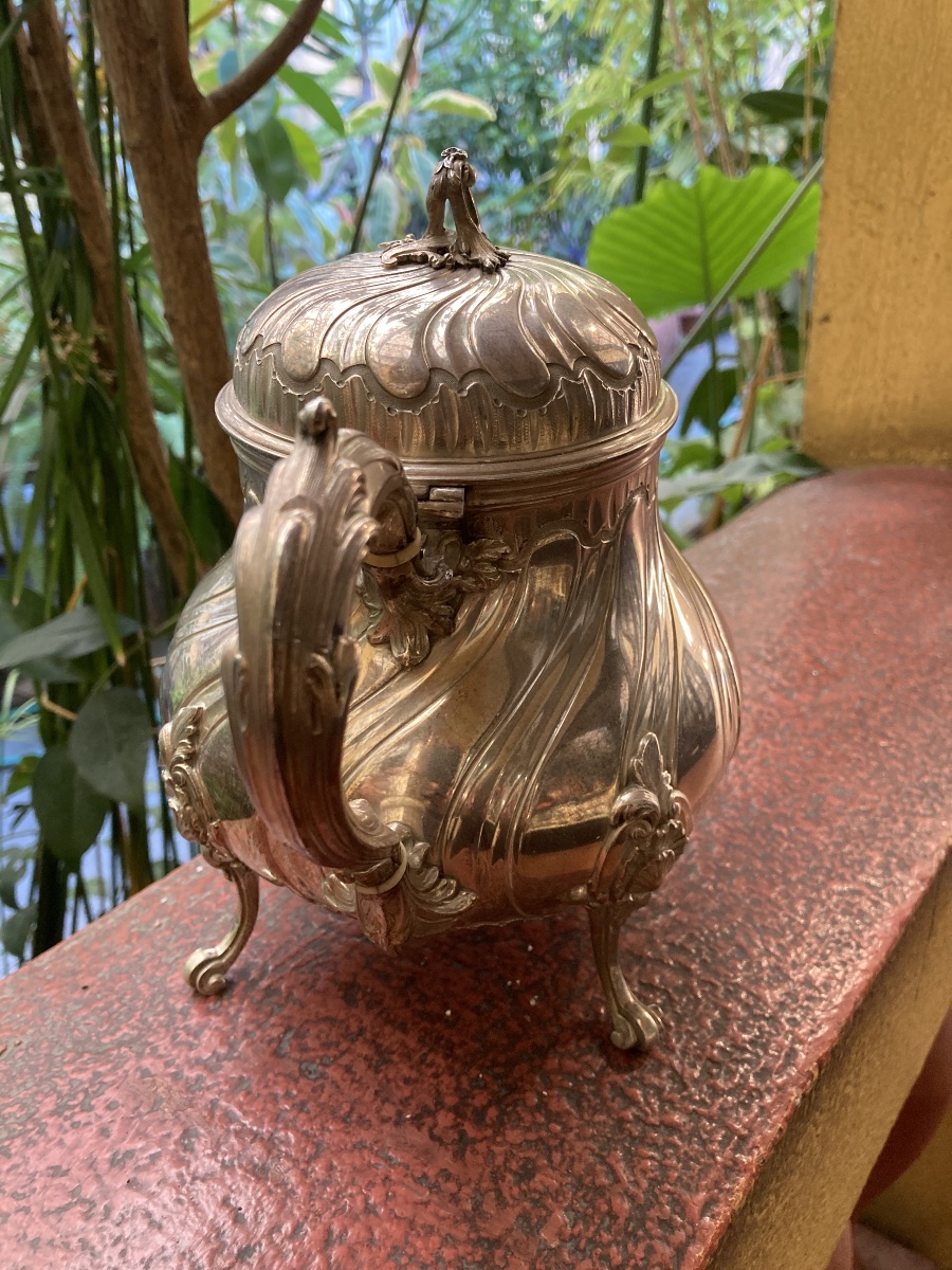 Lxv-style Teapot, Solid Silver -photo-1