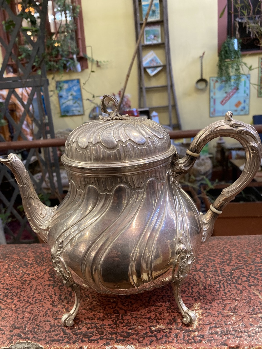 Lxv-style Teapot, Solid Silver 