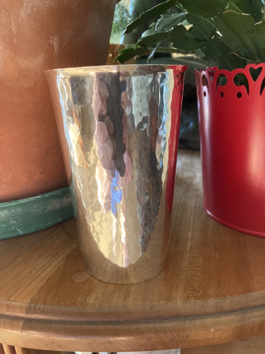 1960s Swedish Vase, Solid Silver -photo-4