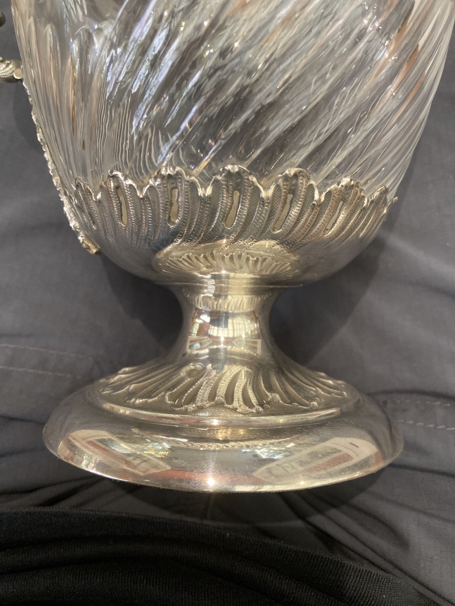 Minerve Crystal And Silver Water Pitcher -photo-3
