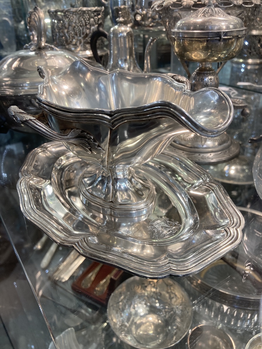 Saucière en argent massif dormant et intérieur Minerve -photo-7