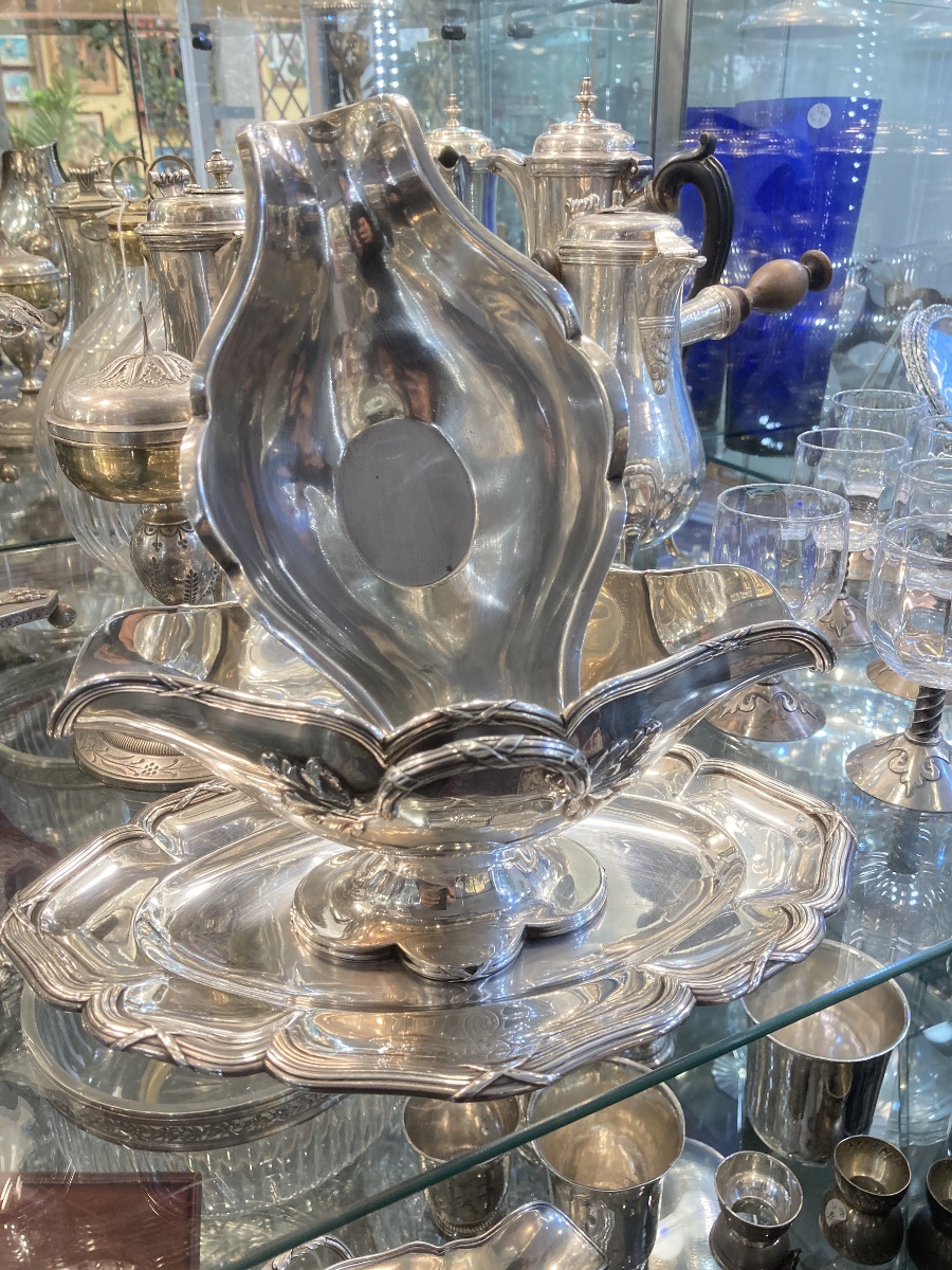 Puiforcat "minerve" Solid Silver Gravy Boat -photo-2