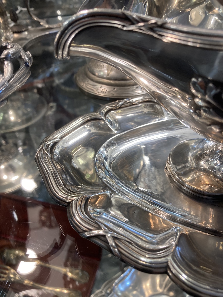 Puiforcat "minerve" Solid Silver Gravy Boat -photo-3