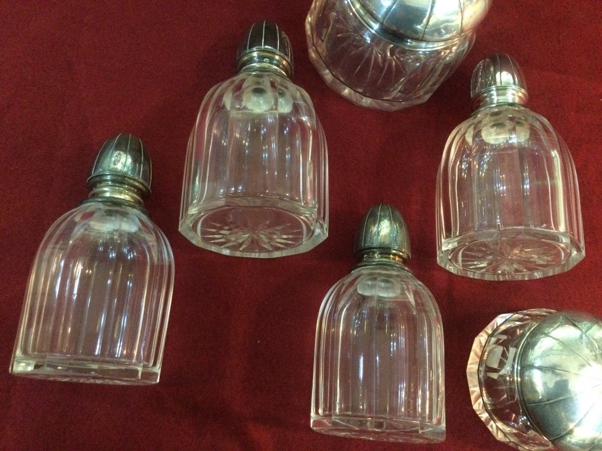 Crystal And Sterling Silver Toilet Service Minerva. 5pieces-photo-5