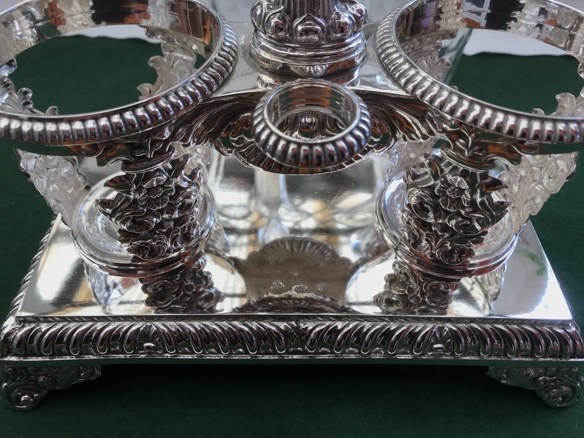 Italian Cruet In Sterling Silver Early 19th Kingdom Of Sardinia-photo-2