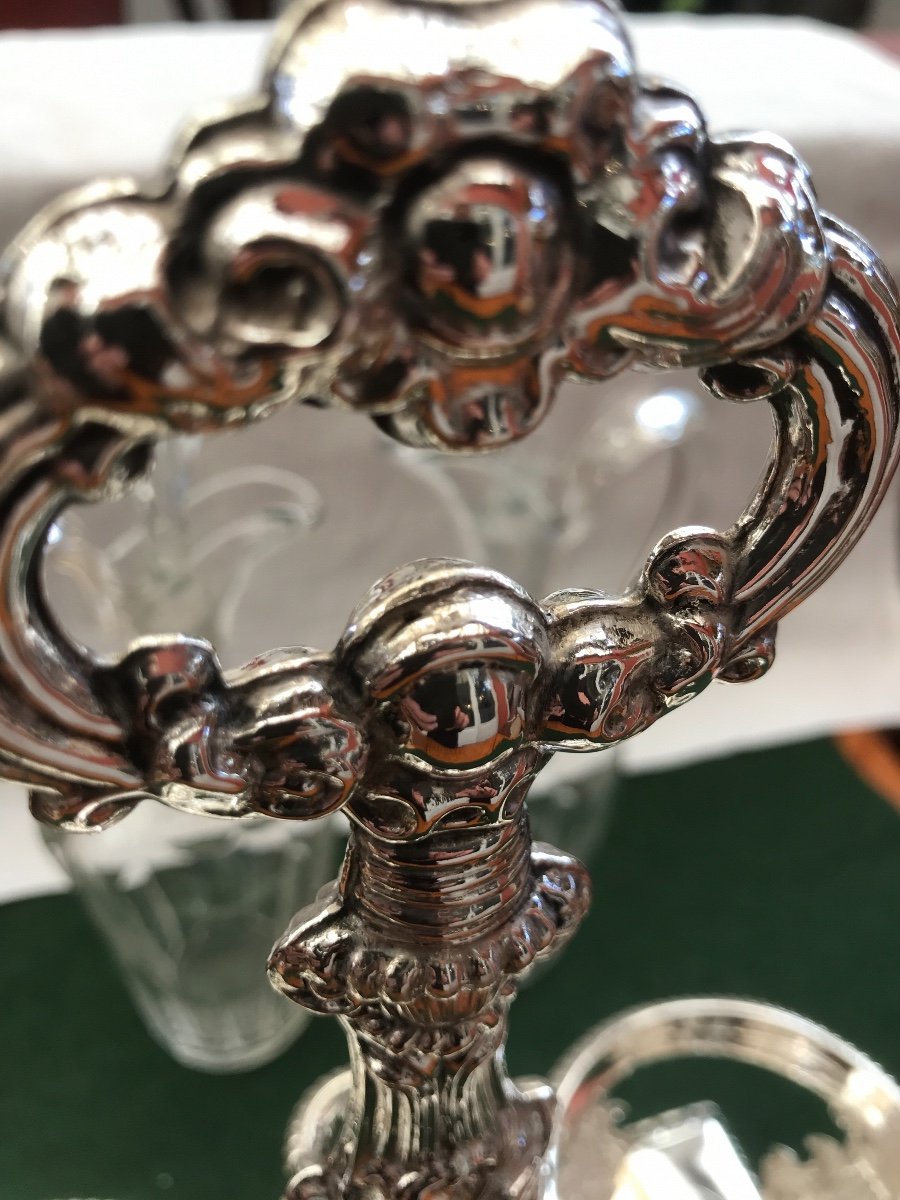 Italian Cruet In Sterling Silver Early 19th Kingdom Of Sardinia-photo-3