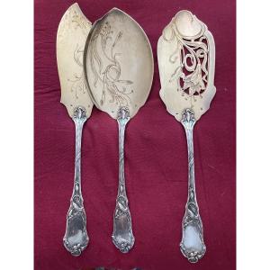 Minerve Art Nouveau Ice Cream Service And Pie Server