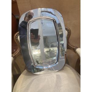 Plat métal argenté des années 1950