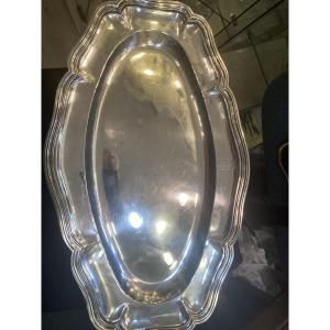 Meat Dish With Antique Border And Fillet 