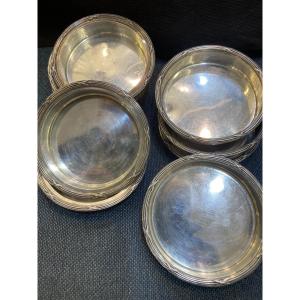 Dessous de verres style LXVI ARGENT MINERVE
