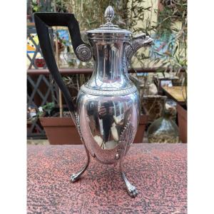 Cafetière vieillard argent massif 