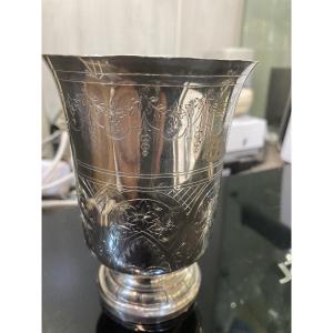 Engraved Silver Tumbler Early 19th Century