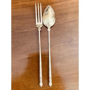 Russian-style Serving Cutlery In Vermeil 
