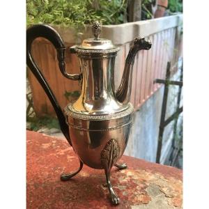 Cafetière égoïste En Argent Massif Fin 18 E