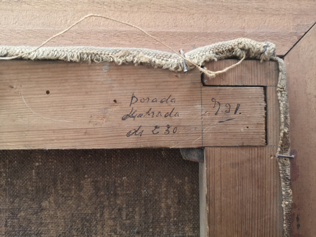 Jose Segrelles (1885-1969) "la Barque De Charon" 51x69 Cm Huile Sur Toile -photo-2