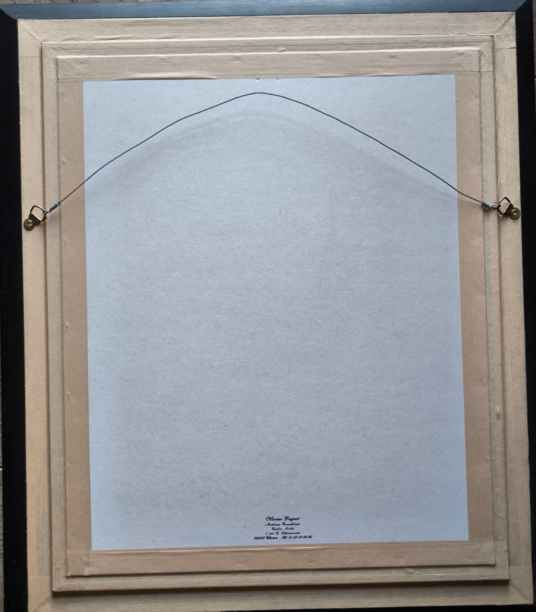 Dan Solojoff (1908-1994) Composition technique mixte  sur carton sbg ( sous verre)47x37.5cm.-photo-1