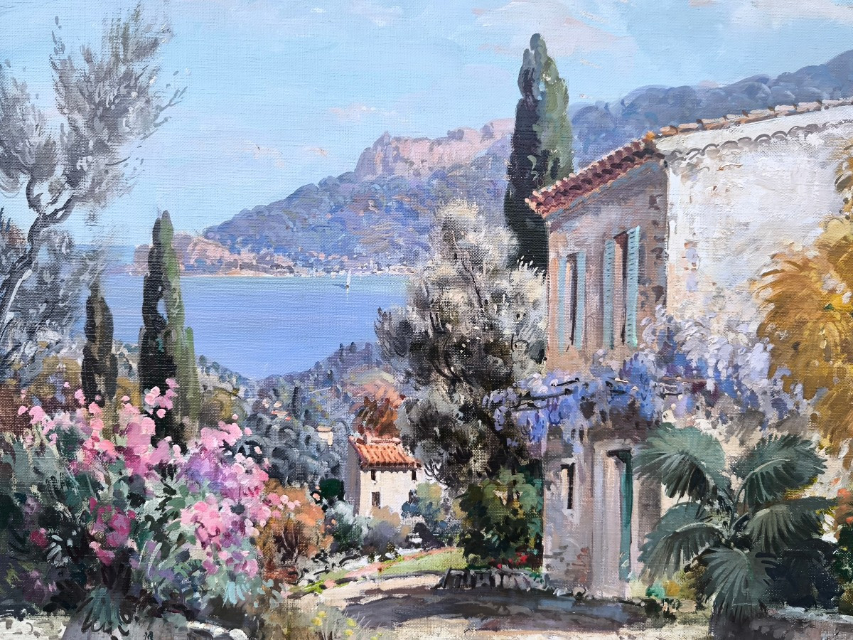 Lucien Potronat - Côte d'Azur  hst 46x55 cm sbd-photo-2