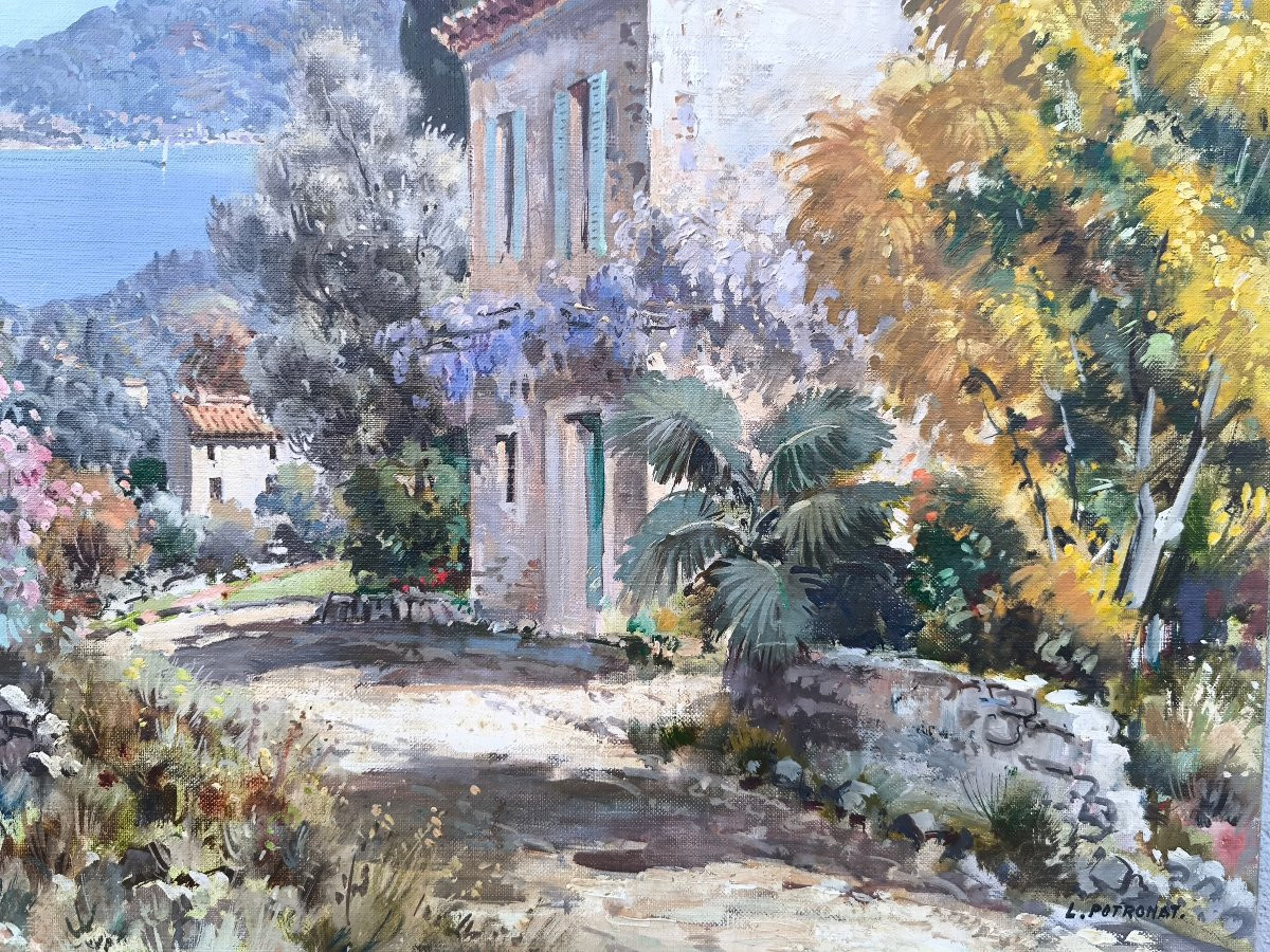 Lucien Potronat - Côte d'Azur  hst 46x55 cm sbd-photo-3