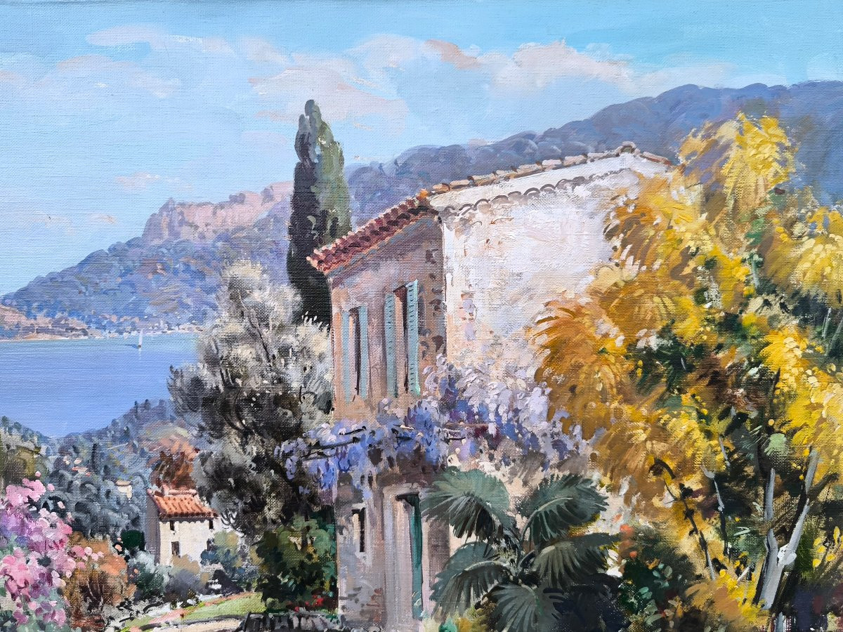 Lucien Potronat - Côte d'Azur  hst 46x55 cm sbd-photo-4