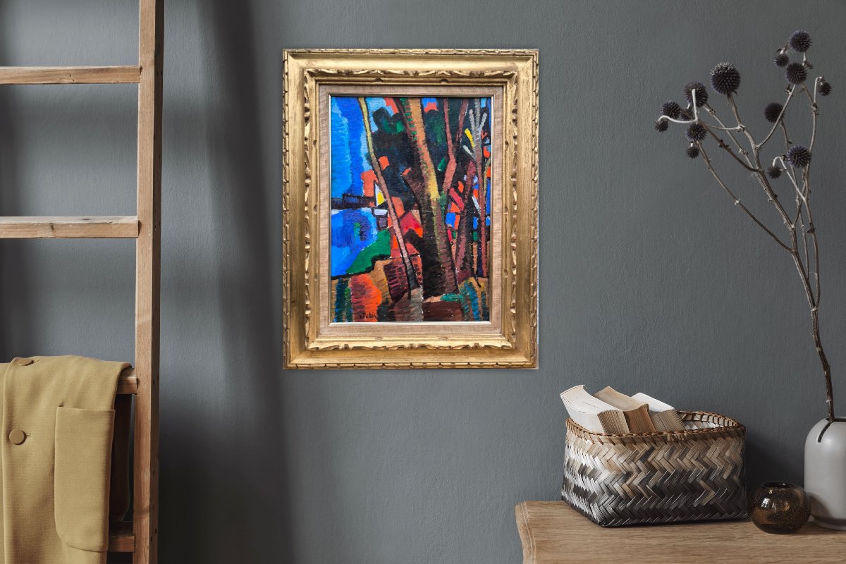 Isaac Païlés (1895 Kiev - 1978 Paris) Ukraine Les  arbres  46x33 cm sbdg-photo-4