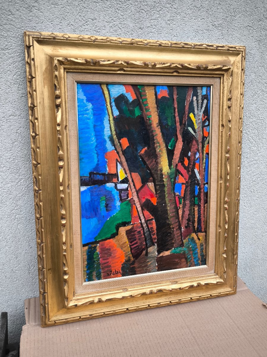 Isaac Païlés (1895 Kiev - 1978 Paris) Ukraine Les  arbres  46x33 cm sbdg-photo-3