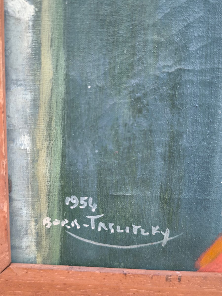 Taslitzky Boris  (1911-2005) "Chez le dentiste"1954 hst 55x46 cm-photo-4