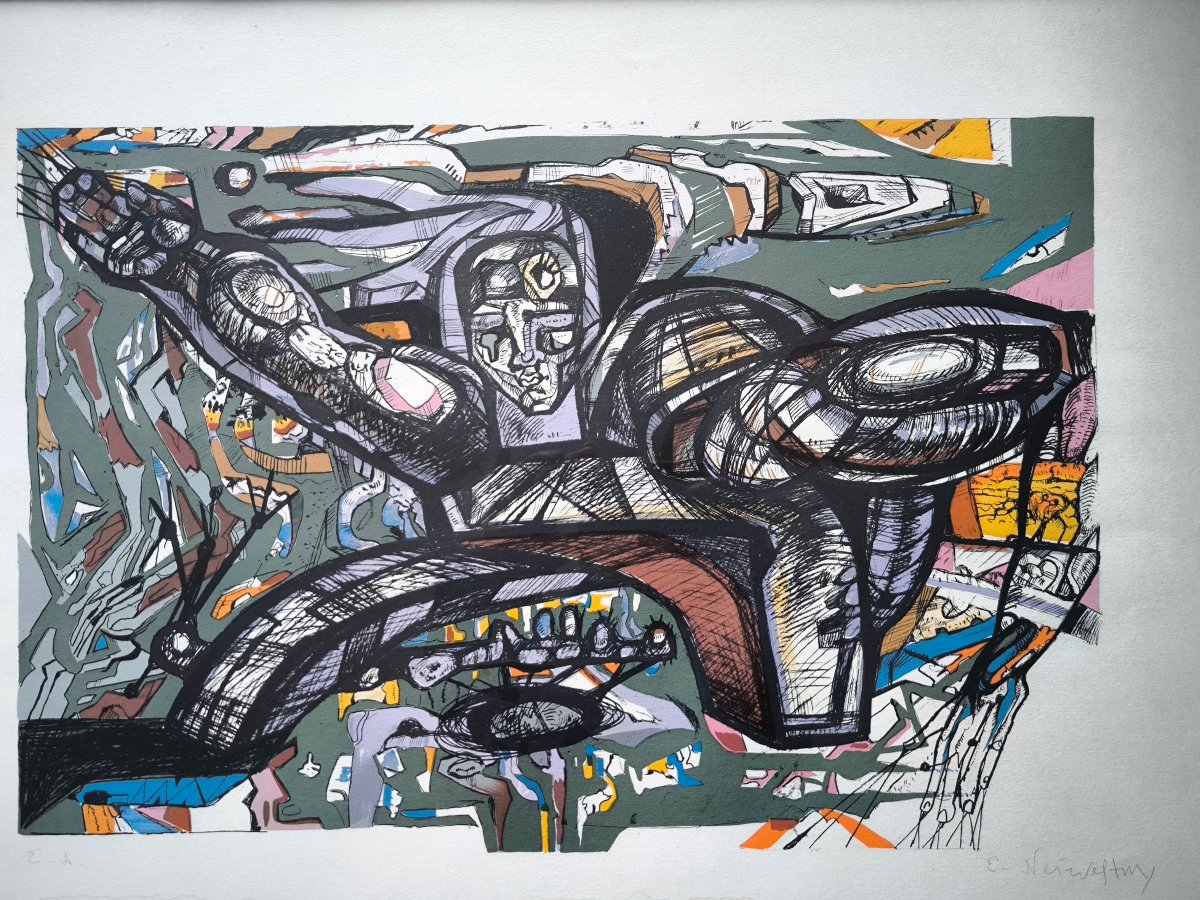 Ernst Neïzvestny (Эрнст Неизвестный) Lithographie  54.5x76.5 cm-photo-2