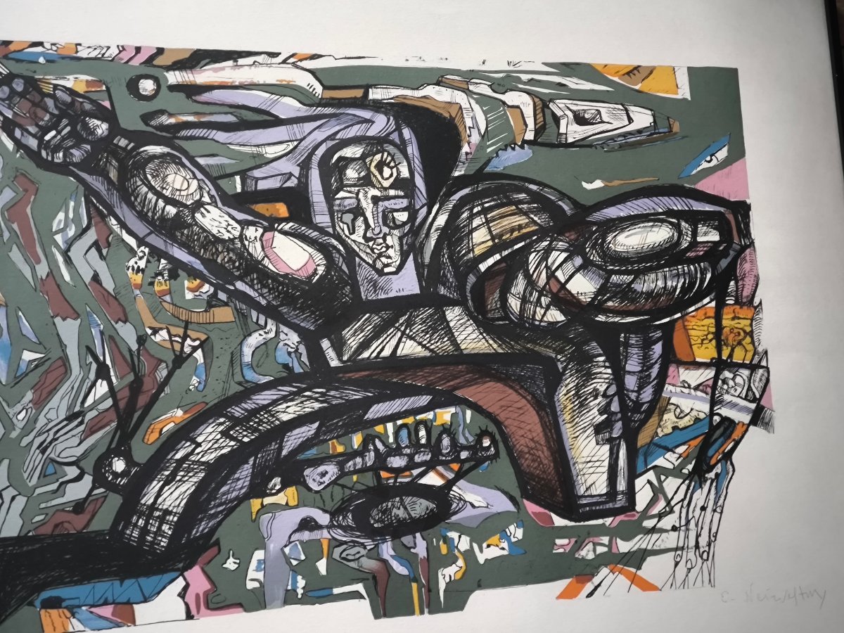 Ernst Neïzvestny (Эрнст Неизвестный) Lithographie  54.5x76.5 cm-photo-1