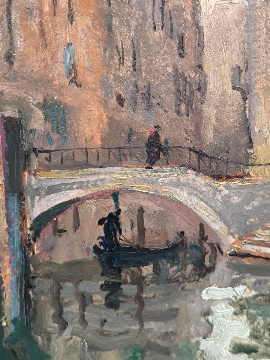Alexis Louis DE BROCA "Venise" hsc 30x23.5cm-photo-5