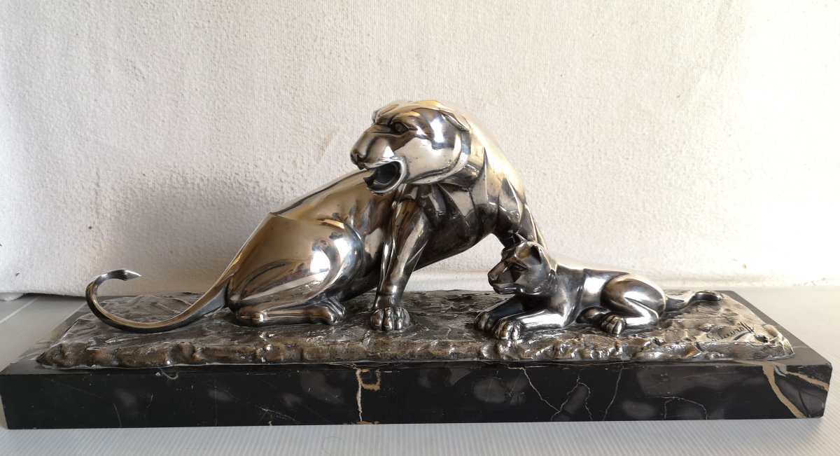 Lavroff George Russe Sculpture Bronze Art Deco 