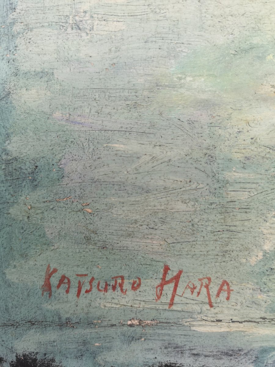 Katsuro Hara (japanese Painter, Born 1889) Quai De La Seine Paris-photo-2