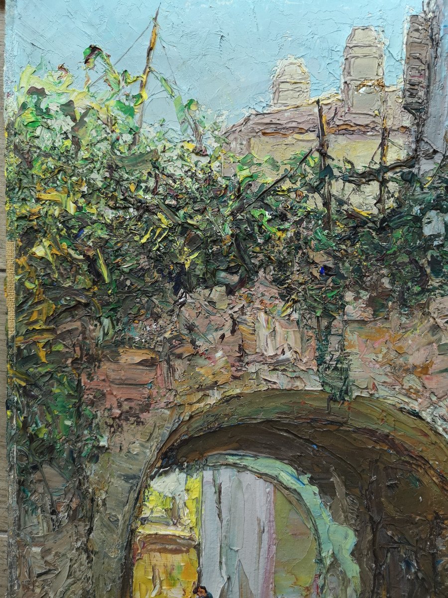 Bonamici Louis (1878-1966) Oil On Canvas Signed Lower Left 60x50 Cm.-photo-2