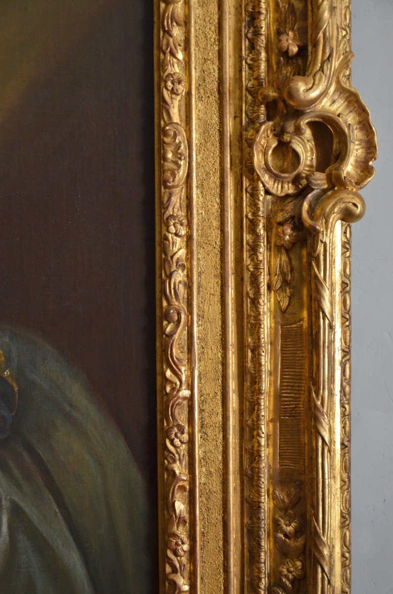 Large Louis XV Period Portrait-photo-3