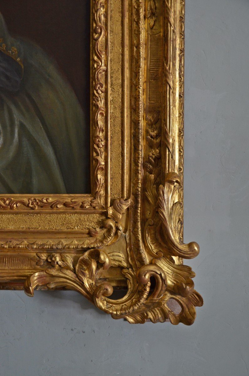 Large Louis XV Period Portrait-photo-4