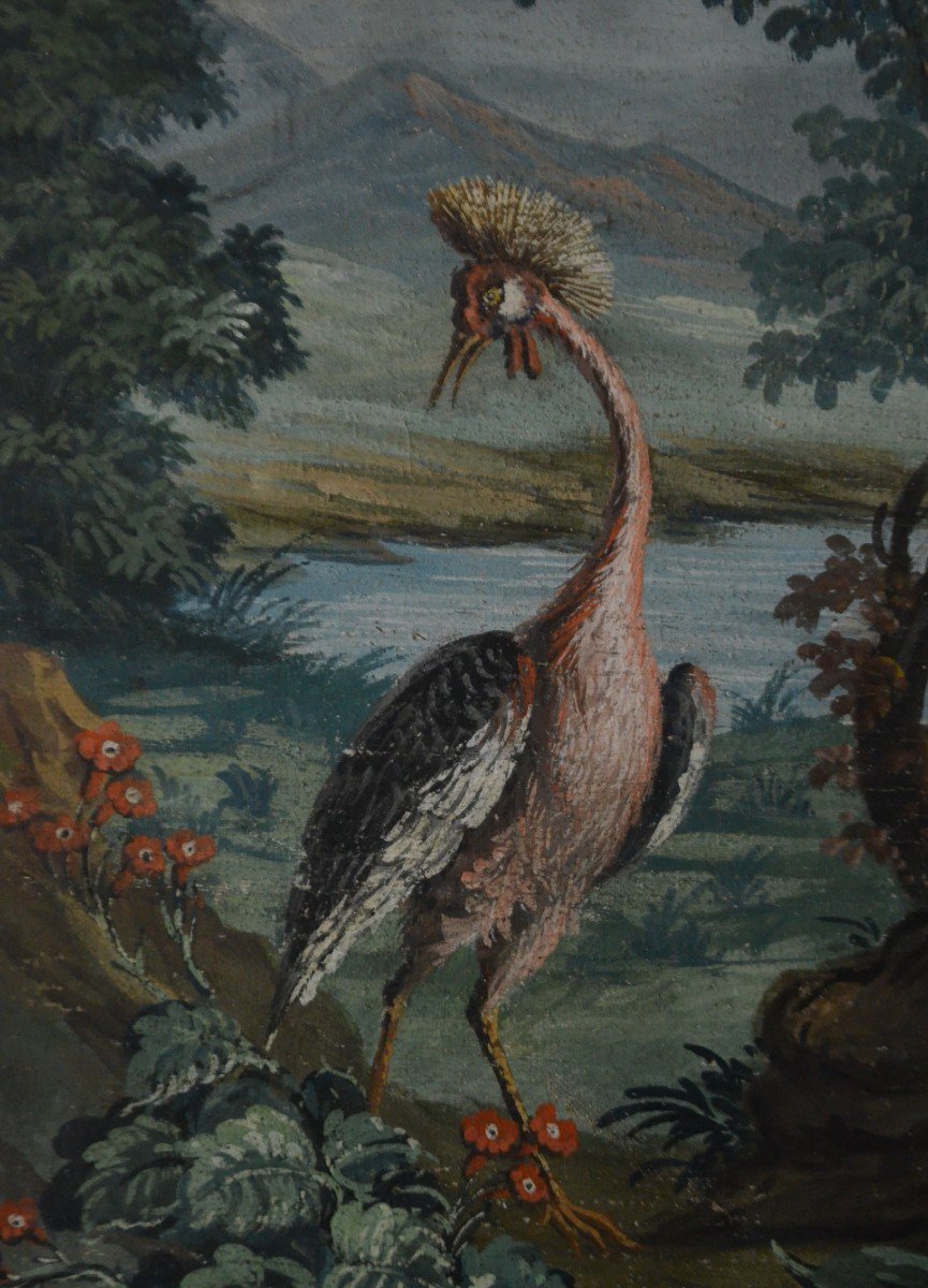 Bird Screen In Painted Canvas -photo-4
