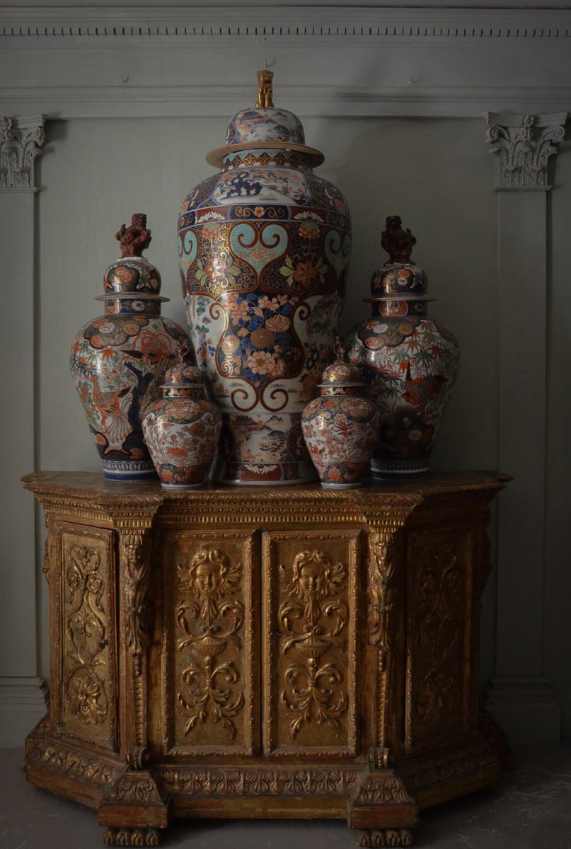 Très Grand Vase Couvert Imari -photo-1