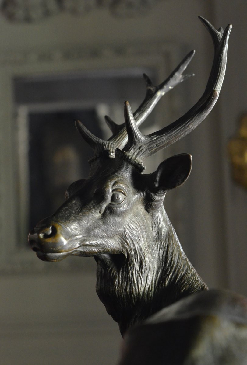 Cerf en bronze / Gruet jeune-photo-2