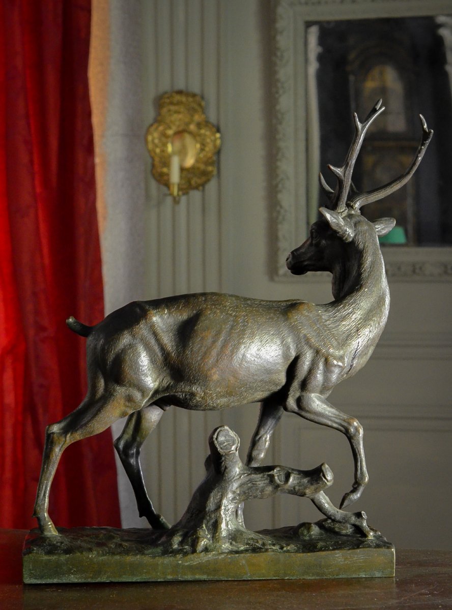 Cerf en bronze / Gruet jeune-photo-3