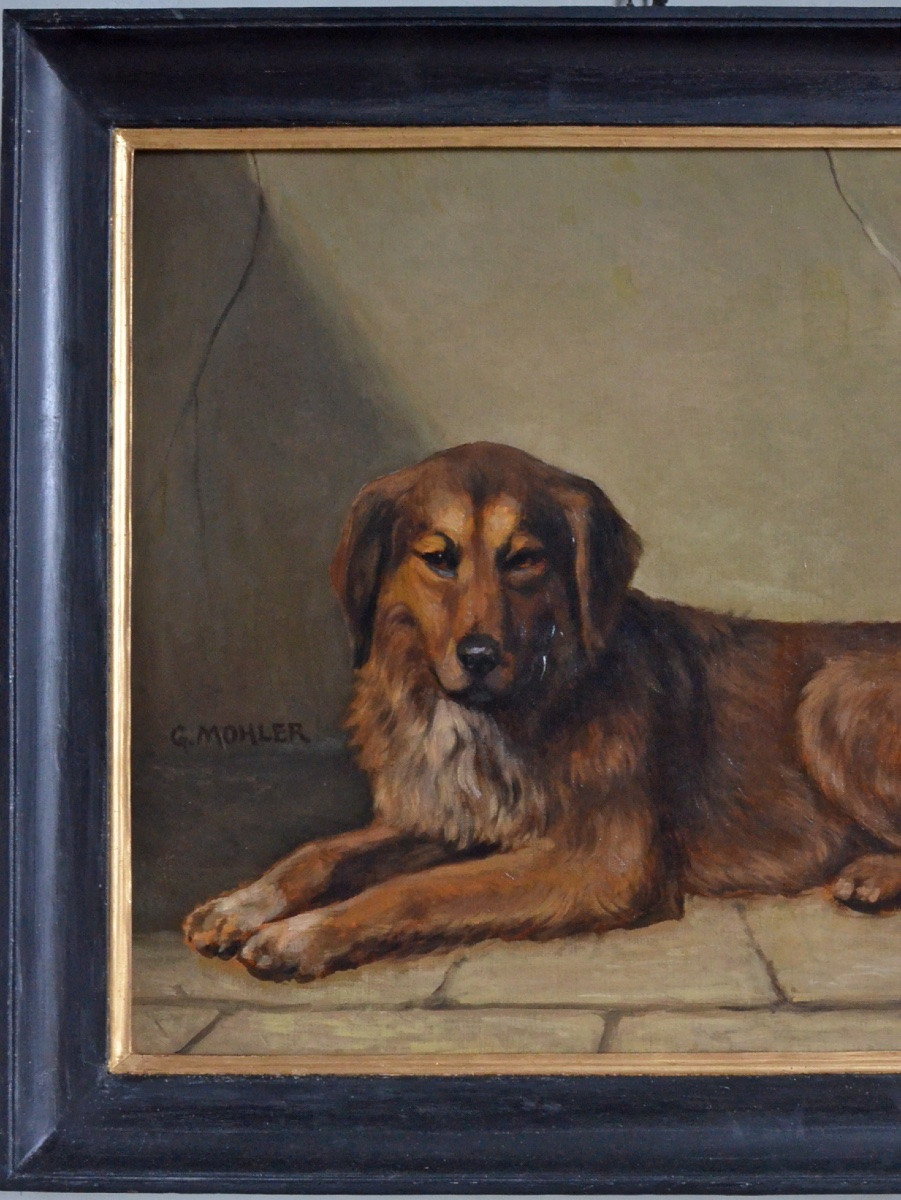 Dog Painting By Gustave Mohler-photo-2